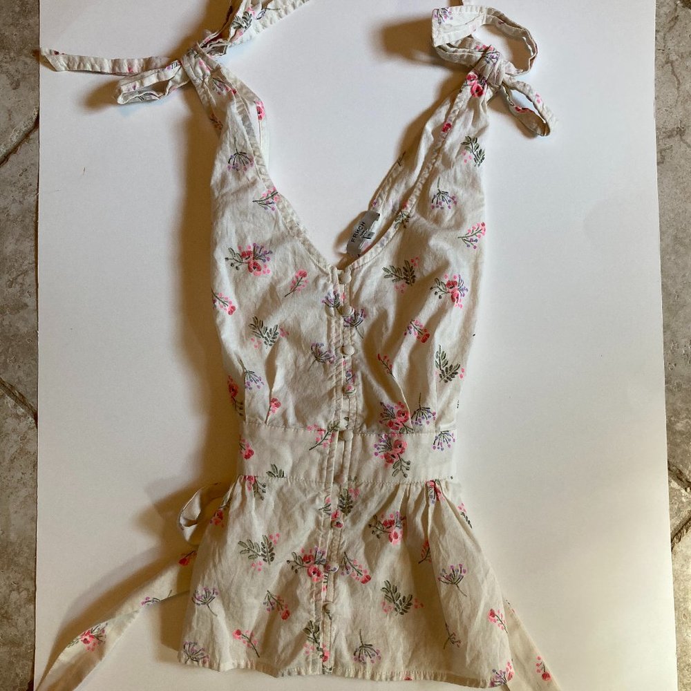STUNNING Floral French Cottagecore Babydoll Top